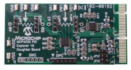 MCP42XXDM-PTPLS Microchip MCP42XX PICtail Plus Daughter Board MCP4261-103 Daughter Board for DM240001, DV164122