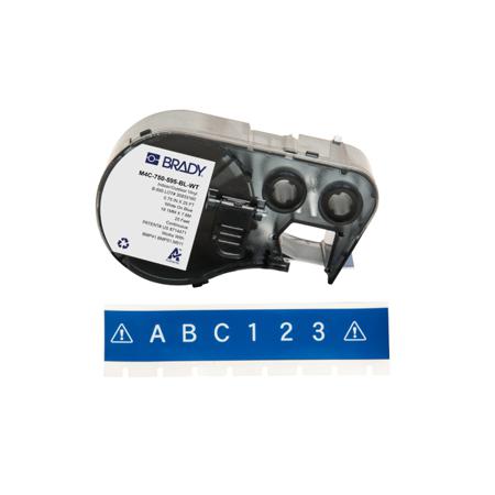 M4C-750-595-BL-WT Brady B-595 on White on Blue Label, 19.05 mm Width