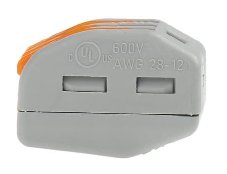 222-413 Wago , Series Non-Fused Terminal Block, 3 Way/Pole, Spring Terminals, 28 → 12 AWG, Polyamide, 600 V