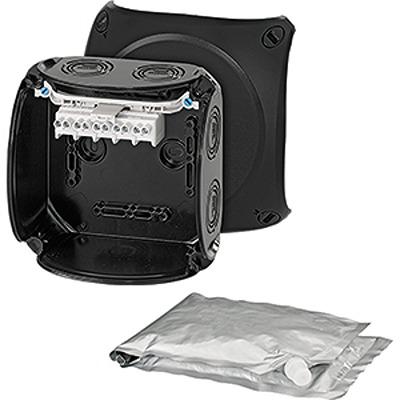 WP 0604 B HENSEL WP Series Black Polycarbonate Junction Box, IP68, 77 x 130 x 130mm