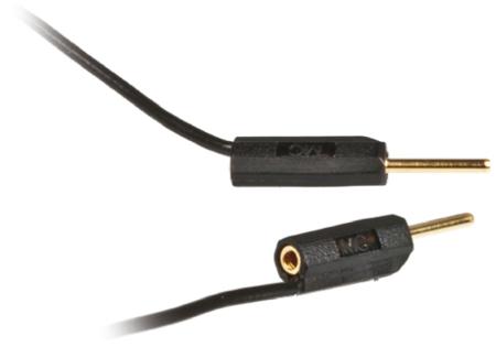 28-0026-030-21 Multi Contact 1 mm Connector Test Lead, 3A, 30 V ac, 60 V dc, Black, 30cm Lead Length