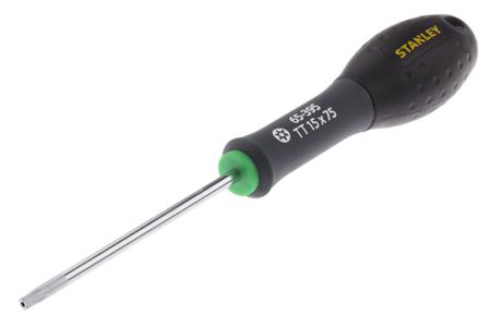 1-65-395 Stanley Tamperproof Torx  Screwdriver, T15 Tip, 75 mm Blade