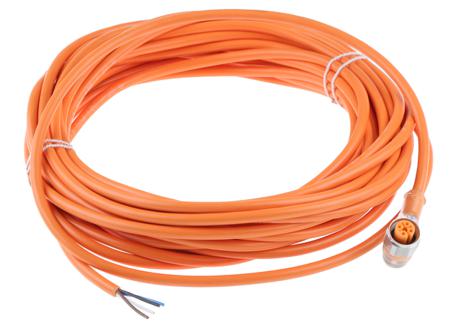 18026-PRKWT-LED-P-4-07-10-M Lumberg Automation Right Angle M12 to Unterminated Cable assembly, 4 Core 10m Cable