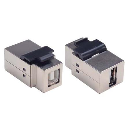 UADKEY-BA L-Com Straight, Panel Mount, Plug- Single Port Type Type B 2 USB Connector
