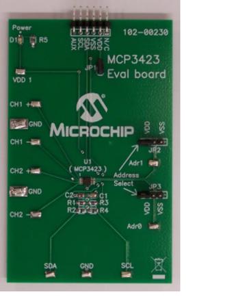MCP3423EV Microchip  MCP3423 Evaluation Board Evaluation Kit Signal Conversion Development Tool