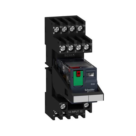 RXM4AB2P7PVM Schneider Electric, 230V ac Coil Non-Latching Relay 4PDT, 6A Switching Current DIN Rail