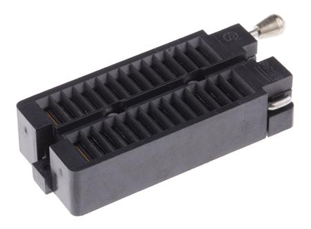 28-6554-11 Aries Electronics 2.54mm Pitch 28 Way Through Hole DIP IC Socket