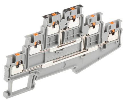 3213742 Phoenix Contact  PT 1.5/S-3PV Series Grey, 0.14 → 1.5mm², Triple-Level, Push In Termination