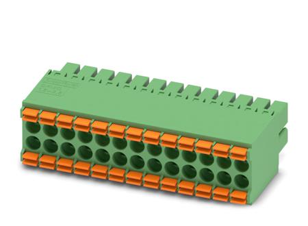 1790218 Phoenix Contact, 3.5mm Pitch, DFMC 1.5/13-ST-3.5, 26 Way, Pluggable Terminal Block, Plug, Cable Mount, Spring Cage