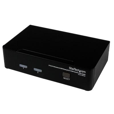 SV231DPUCA StarTech.com 2 Port USB DisplayPort KVM Switch, 3.5 mm Stereo 5120 x 1440 Maximum Resolution