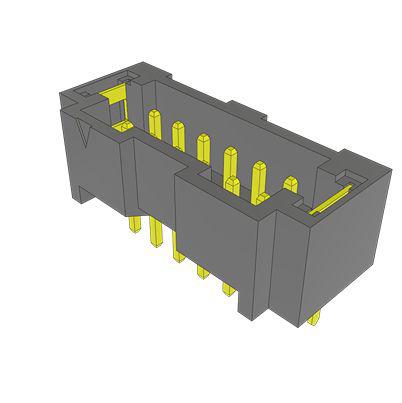 T2M-106-01-S-D-TH-WT Samtec T2M Series Right Angle Through Hole PCB Header, 12 Contact(s), 2 mm Pitch, 2 Row, Shrouded