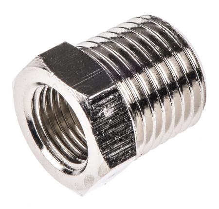 0904-10-13 Legris 0904 60 bar Brass Pneumatic Straight Threaded Adapter, R 1/4 Male Female G R Male 1/4in 1/8in