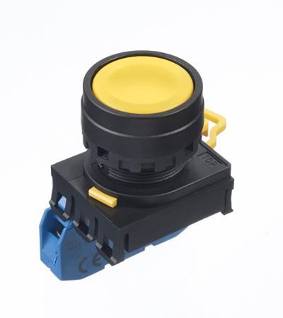 YW1B-A1E10Y Idec YW Illuminated Yellow Push Button Complete Unit NO Maintained
