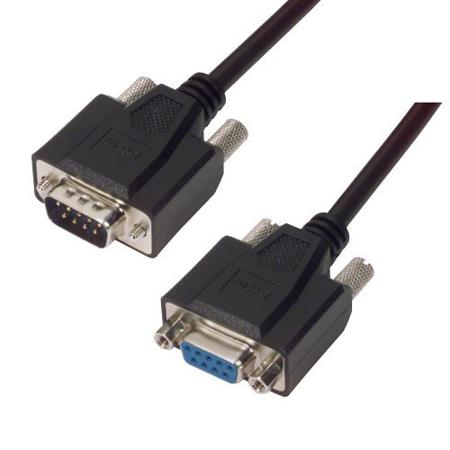 CSMNB9MF-10 L-Com Male DB9 to Female DB9 Cable assembly, 10ft PVC