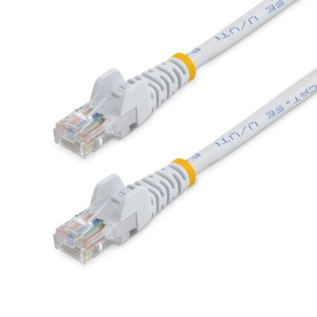 45PAT5MWH StarTech.com, 5m Cat5e, White RJ45 to Male RJ45 Male, U/UTP Unshielded, Terminated PVC Sheath