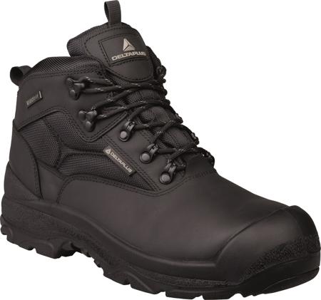 SAMYS3NO37 Delta Plus SAMYS Black Steel Toe Capped Mens Safety Shoes, UK 4, EU 37