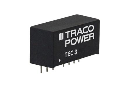 TEC-3-4812 TRACOPOWER TEC 3 3W Isolated DC-DC Converter Through Hole, Vin 36 → 75 V dc, Vout 12V dc, I/O isolation 1600V dc