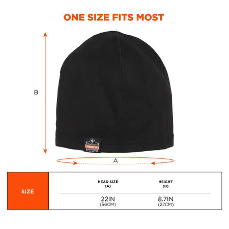 16908 Ergodyne Polyester, Spandex Black Hard Hat LinerHard Hat