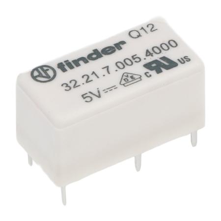 32-21-7-005-4000 Finder PCB Mount Power Relay, 5V Coil, 6A Switching Current, SPDT