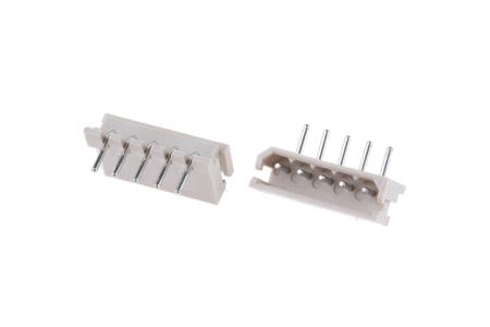 22-05-7055 Molex SPOX Series Right Angle Through Hole PCB Header, 5 Contact(s), 2.5 mm Pitch, 1 Row, Shrouded