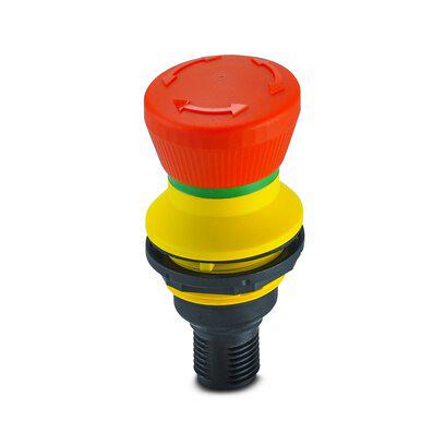 1221737 Phoenix Contact ESS Series Red, Yellow Emergency Stop Push Button, 22mm Cutout