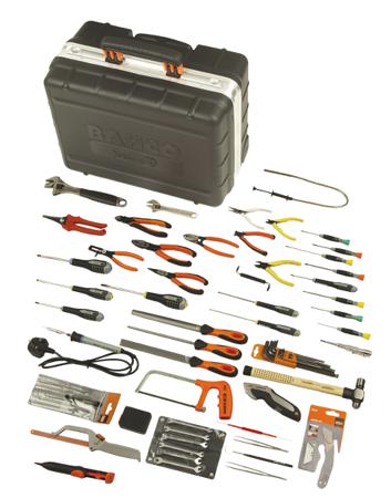 9850 Bahco 66 Piece Electronics Tool Kit with Aluminium and Laminated Construction