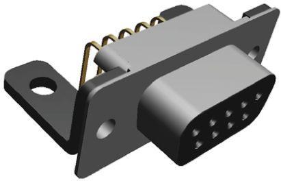 2-1393480-8 TE Connectivity AMPLIMITE HD-20 Series, 9 Way Right Angle Through Hole PCB D-sub Connector Socket, 2.76mm Pitch