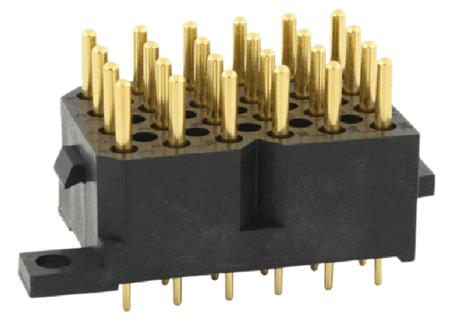 SMS24RE4TR29 Souriau Sunbank by Eaton SMS Series Straight Through Hole PCB Header, 24 Contact(s), 5.08 mm Pitch, 6 Row, Shrouded