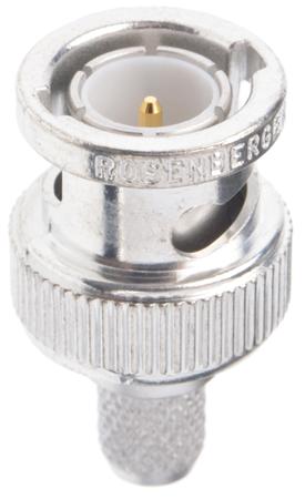 71S102-109N5 Rosenberger BNC Series, Plug Cable Mount BNC Connector, 75Ω, Crimp Termination, Straight Body