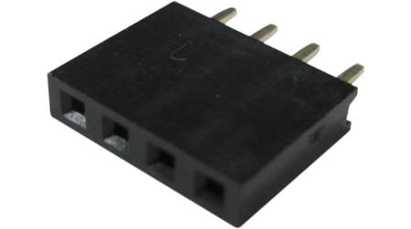 RND-205-00644 RND RND 205 Series Straight Through Hole Pin Header, 4 Contact(s), 2.54mm Pitch, 1 Row(s)