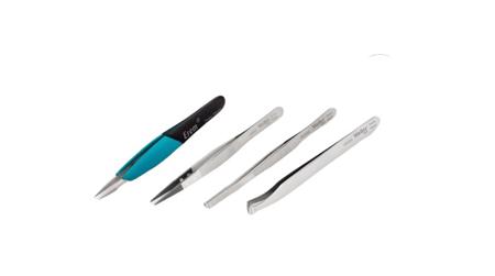 23SAM160 Weller 160 mm, Stainless Steel, Bent, Tweezers