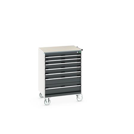 40402162-19V Bott, 7 Drawer Sheet Steel Floor Standing Storage Cabinet, 800 X 650 X 1090mm