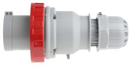 218-6337 Scame IP67 Red Cable Mount 3P+N+E Industrial Power Plug, Rated At 64A, 415 V