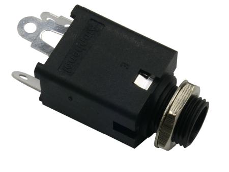 ACJS-MIVS-3 Amphenol Industrial Jack Connector 1/4 in PCB Phone Jack Socket 10A