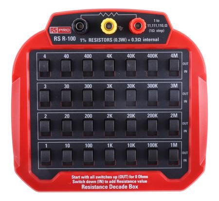 193-8686 RS PRO Resistance Decade Box, Absolute Maximum Resistance Measurement 11.111MΩ