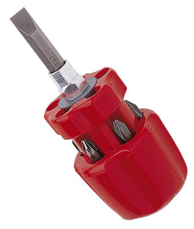 342521 Virax Phillips, Pozidriv Bit Holder Screwdriver, 0.8 x 5 mm, 1 x 7 mm, PH1 mm, PH2 mm, PZ1 mm, PZ2 mm Tip, 15 mm Blade,