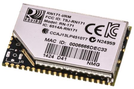 RN171-I/RM Microchip  3 to 3.7V WiFi Module, IEEE 802.11 GPIO, SPI, UART