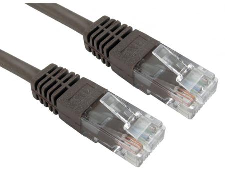 286-3662 RS PRO, 10m Cat5e, Brown RJ45 to Male RJ45 Male, UTP Unshielded, Terminated PVC Sheath