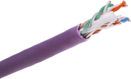 557-121 RS Pro Purple Cat6 Ethernet Cable U/UTP LSZH Sheath Low Smoke Zero Halogen (LSZH) 305m