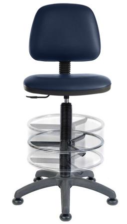625-814 RS PRO Blue Plastic Drafting Chair, 90 Weight Capacity