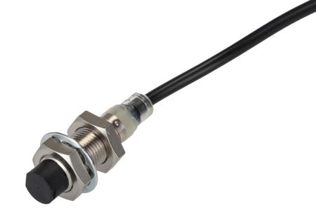 E2B-M12KN08-WP-B2-2M Omron PNP Inductive Sensor 8 mm Detection Range, Barrel 30mm length, 12 → 24 V dc, IP67