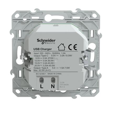 S320403 Schneider Electric White, 1 Gang, Ovalis C Series