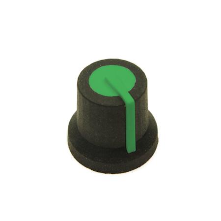 302-679 RS PRO 16.2mm Black Potentiometer Knob for 6mm Shaft D Shaped