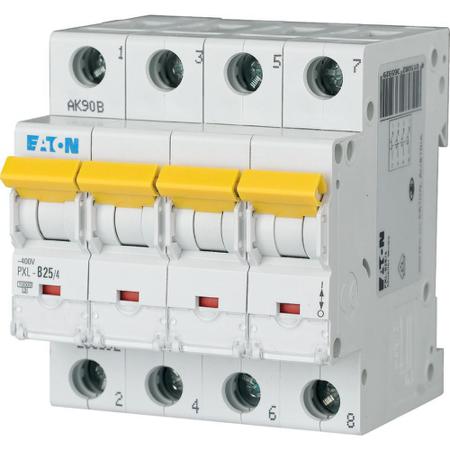 236661-PXL-D25-4 Eaton xPole - PXL PXL MCB, 4P, 25A Curve D, 400V AC, 10 kA Breaking Capacity