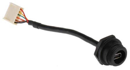 PX0456 Bulgin USB 2.0, Male Mini USB AB to Female 6 Pin Socket, 100mm