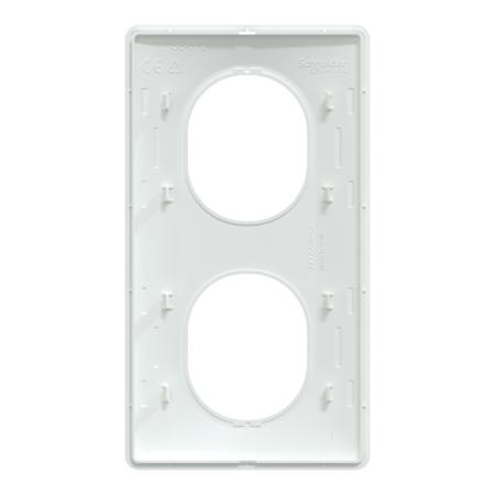 S320724 Schneider Electric White, 2 Gang, Ovalis C Series