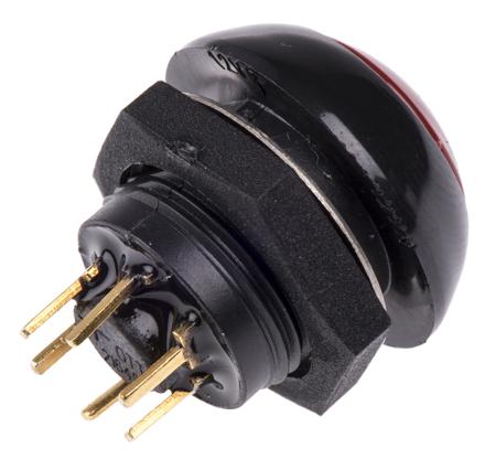 LP9-11231F21 SPDT Momentary Push Button Switch, IP68S, Panel Mount Red LED