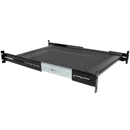 UNISLDSHF19 StarTech.com Black Shelf, 2U, 22.7kg Load, 452mm x 610mm