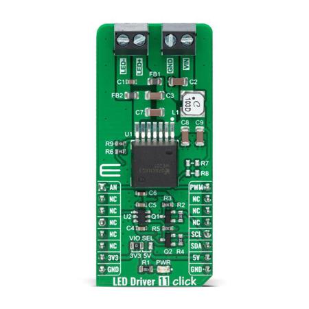 MIKROE-4757 MikroElektronika , LED Driver 11 Click LED Controller LED Driver for WLMDU9456001JT for mikroBUS socket