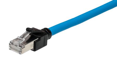 XS6W-6LSZH8SS50CM-B 500mm Straight Through Cat6a Cable Assembly Blue LSZH